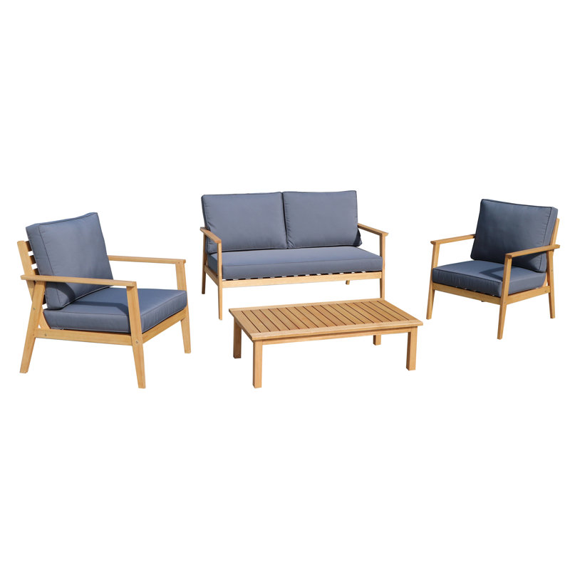 Rosecliff Heights Lumpkin 4 Piece Sofa Seating Group With Cushions