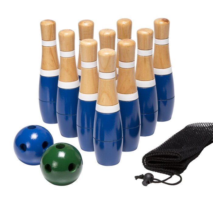 Hey! Play! 8" Wooden Lawn Bowling Set