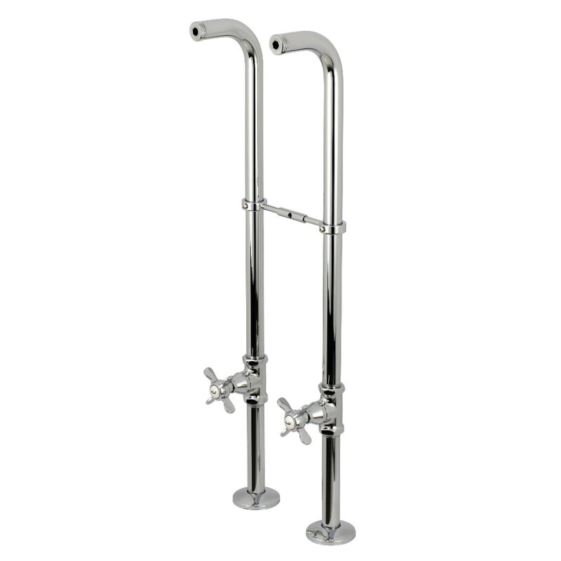Kingston Brass Double Handle Floor Mounted Clawfoot Tub Faucet