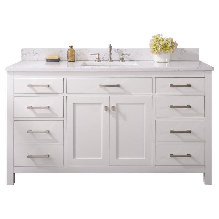 Mercury Row® Atencio 60" Single Bathroom Vanity Set & Reviews | Wayfair