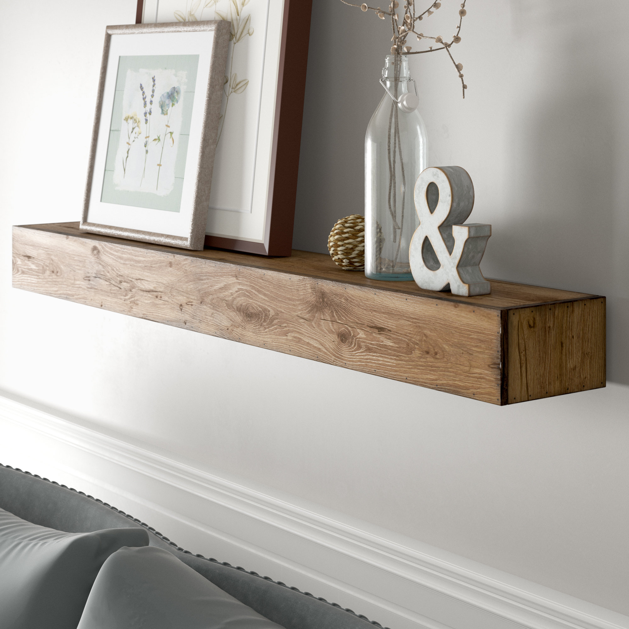 Gracie Oaks Ascension Pine Solid Wood Floating Shelf & Reviews Wayfair