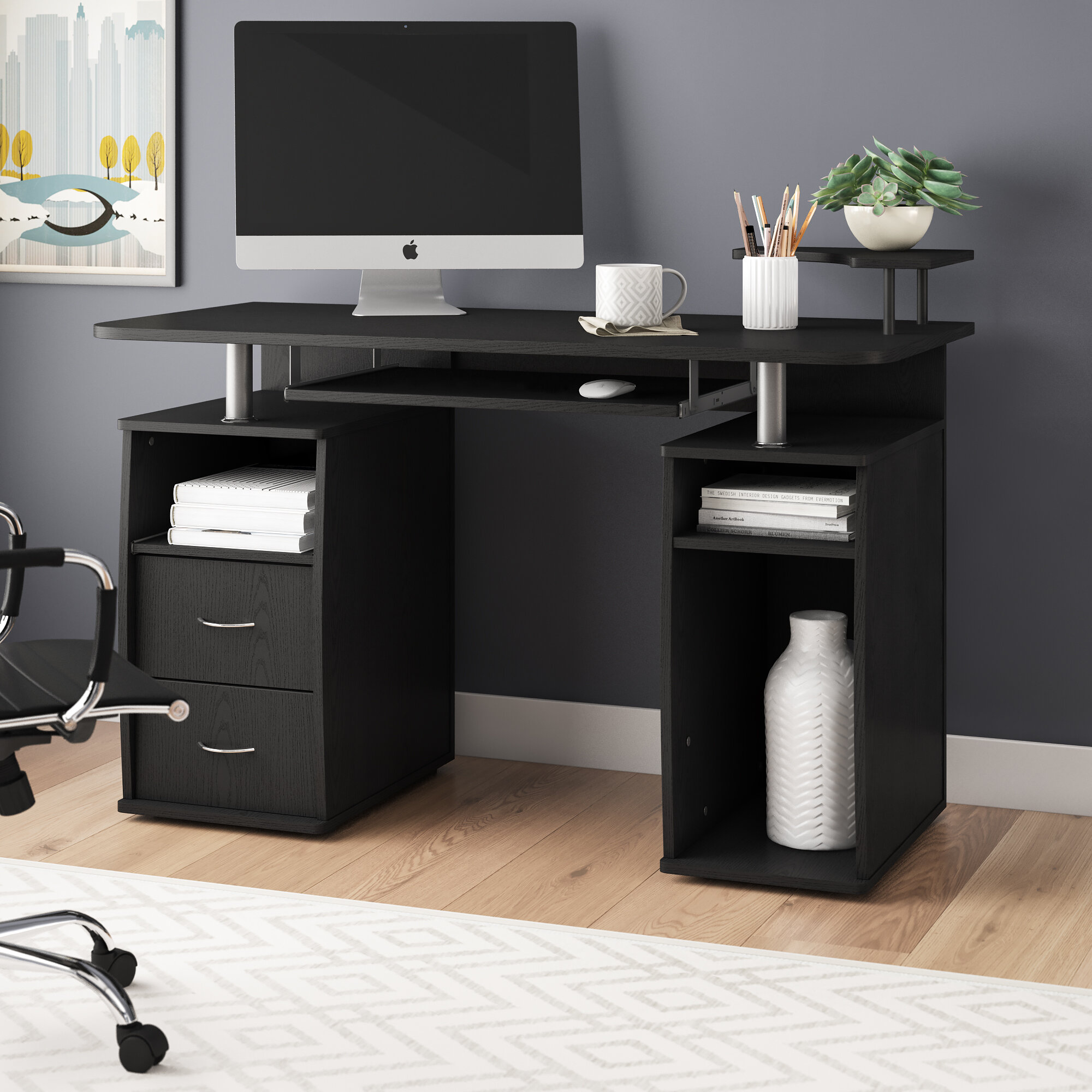 Ebern Designs Keeley Office Computer Desk Wayfair