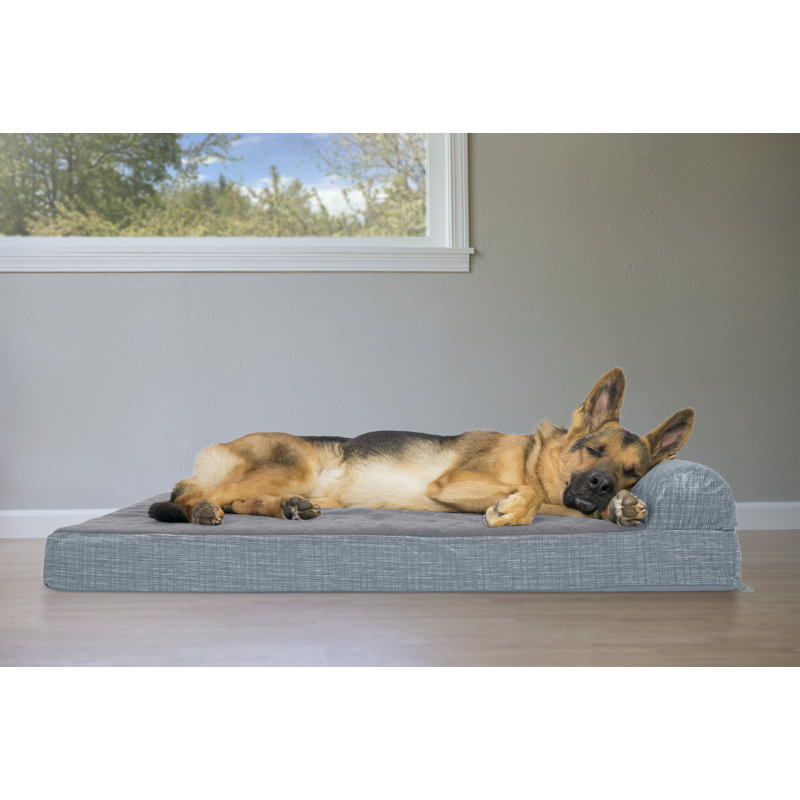 Tucker Murphy Pet Colin Quilted Fleece And Print Suede Orthopedic