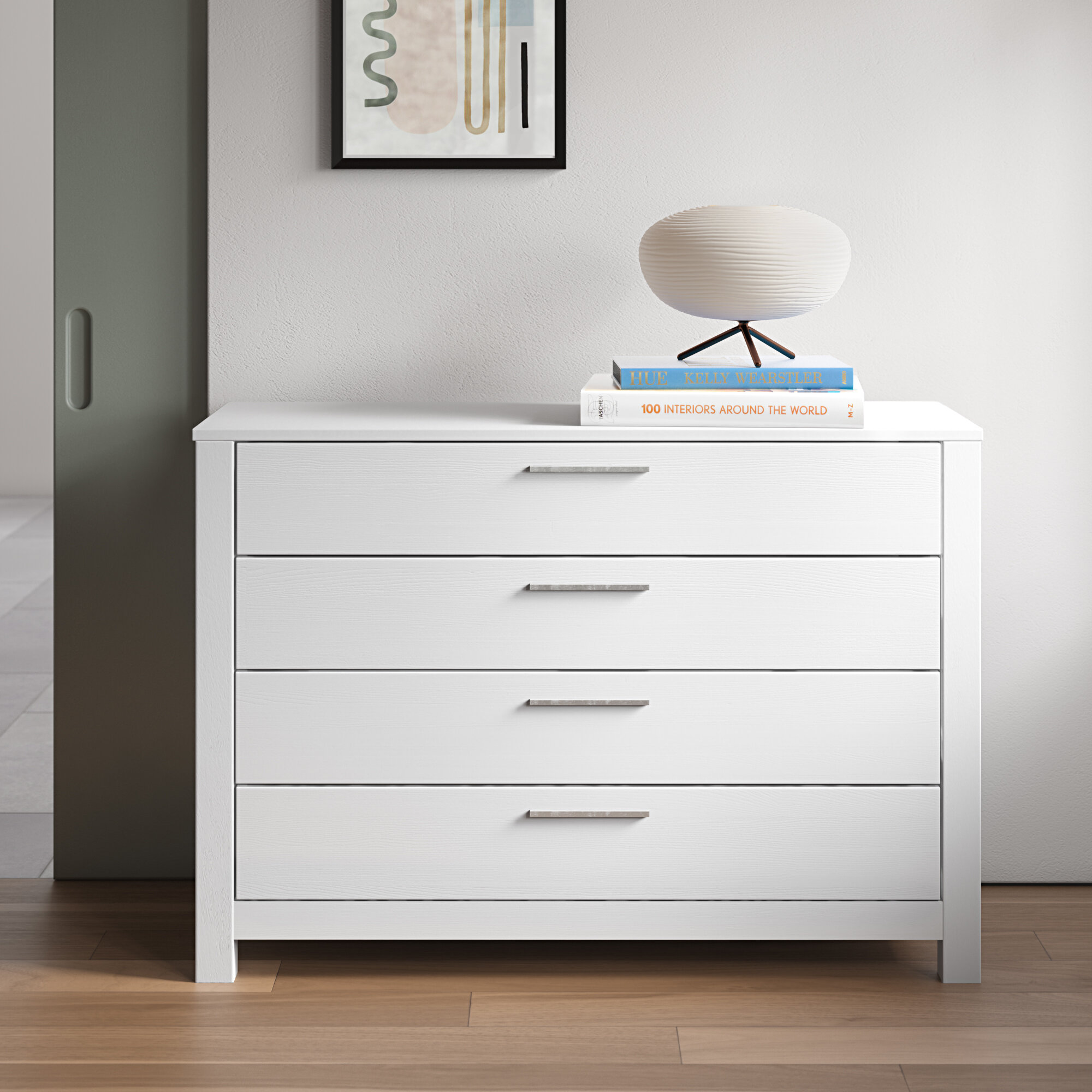 Vanimeu Wooden 3/4/5/6 Drawers Chest Color White/Multicolor Chest Of Drawers Bedroom Storage Unit Bedroom Furniture Natural frame 3 drawers 
