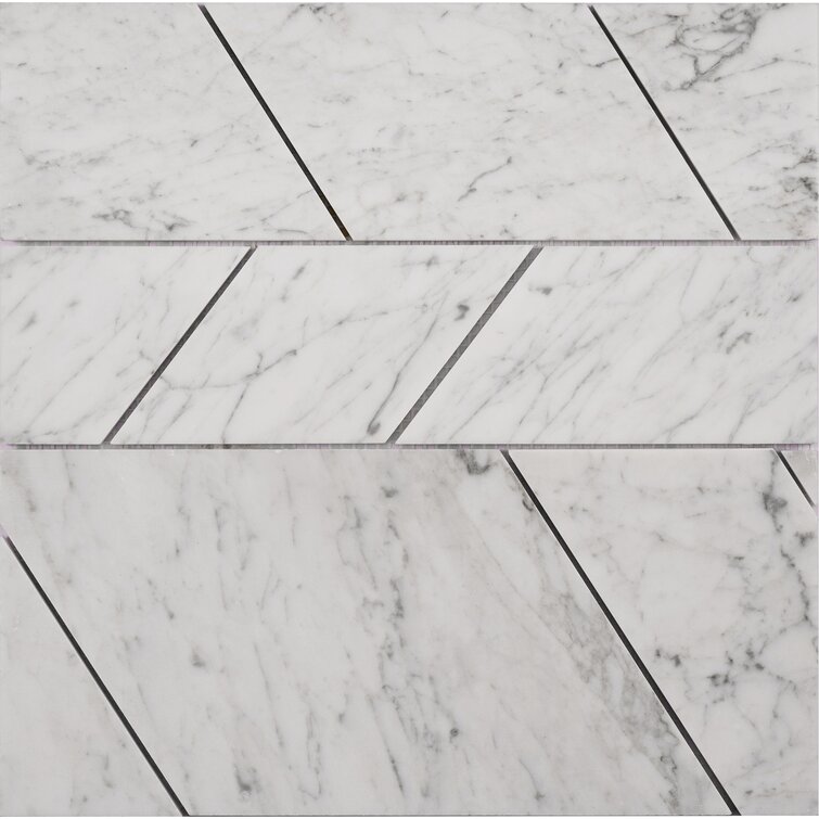 5” Set of 4 White Marble slabs