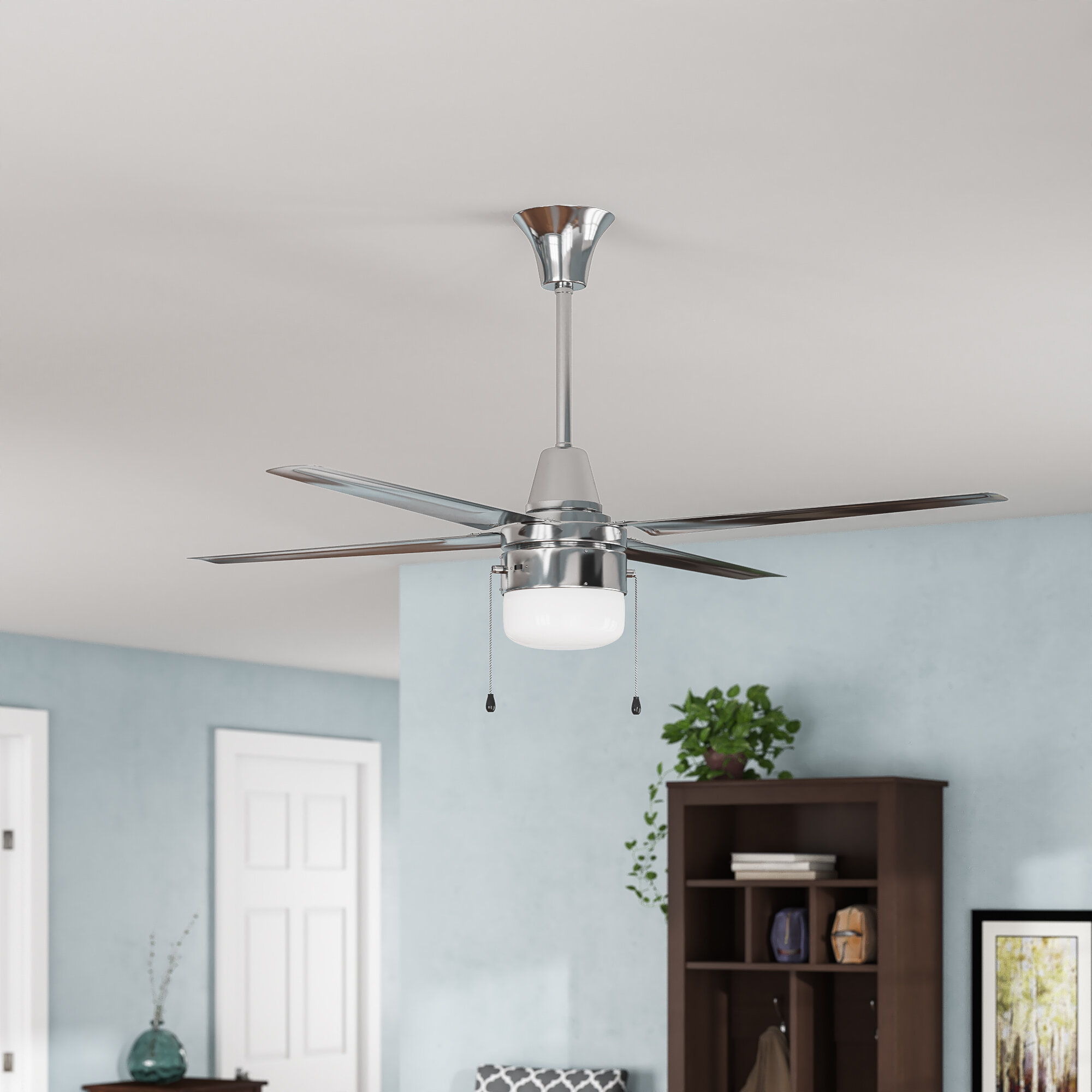 Ceiling Fans Outer Space Kids Room Indoor Brushed Nickel