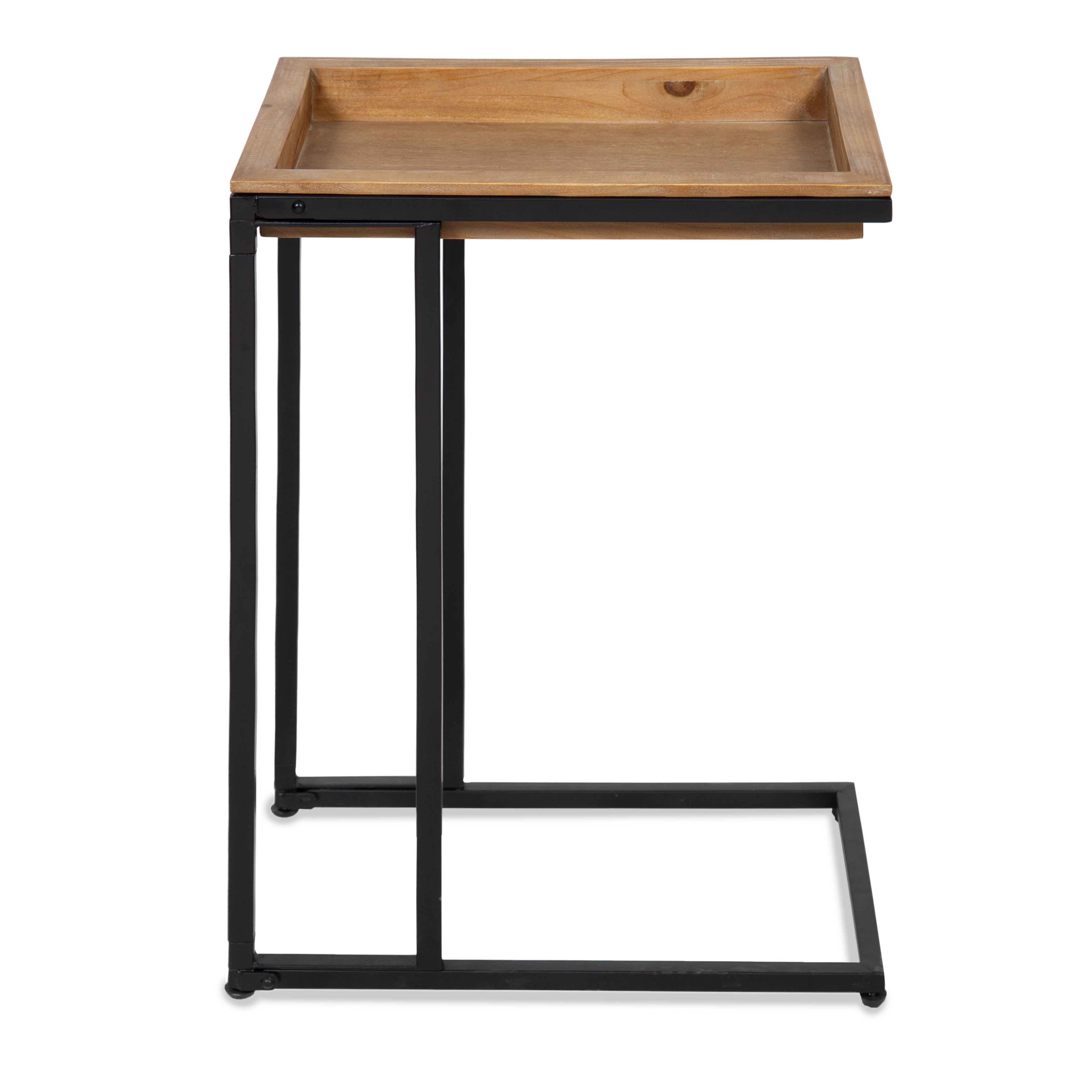 Gracie Oaks Ironton 26.6'' Tall Tray Top Frame End Table & Reviews