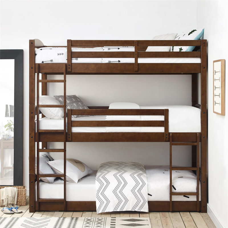 Harriet Bee Narooma Twin Over Triple Bed Reviews Wayfair Narooma Twin Over Triple Bed