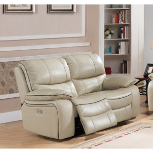 Go to store & view more images Red Barrel Studio Gunning Leather Reclining Loveseat