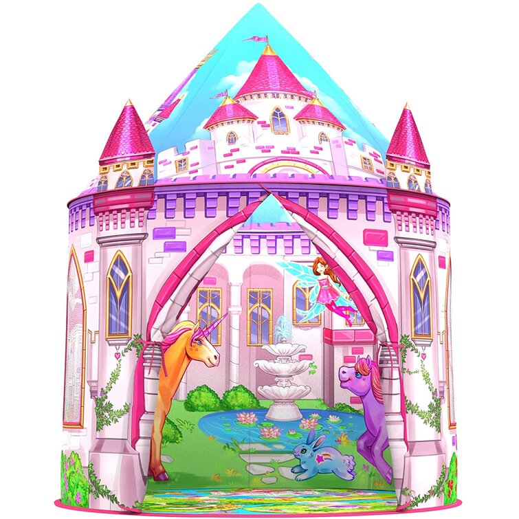 Unicorn Princess Castle Play Tent Playhouse with Unicorn HeadbandBeautiful...