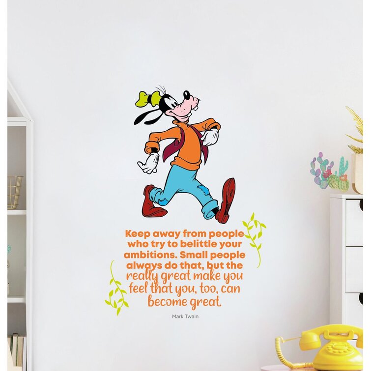 Design With Vinyl Become Great Goofy Disney Quote Vinyl Wall Decal | Wayfair