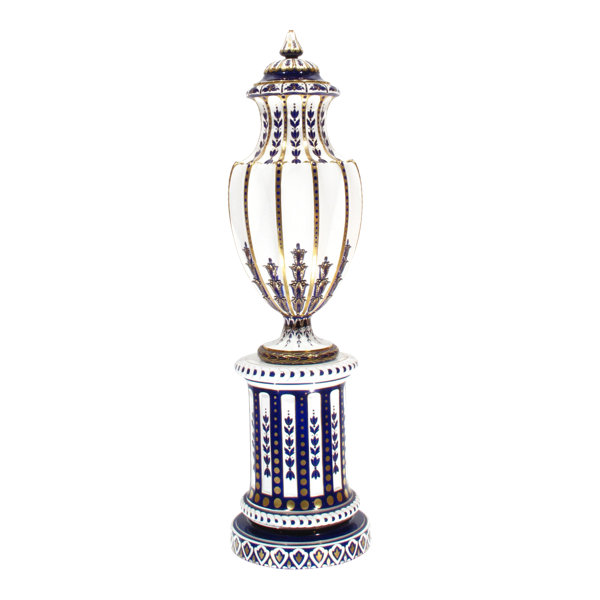 Pasargad Ny 3 Piece Blue Gold Porcelain Floor Vase Set Perigold