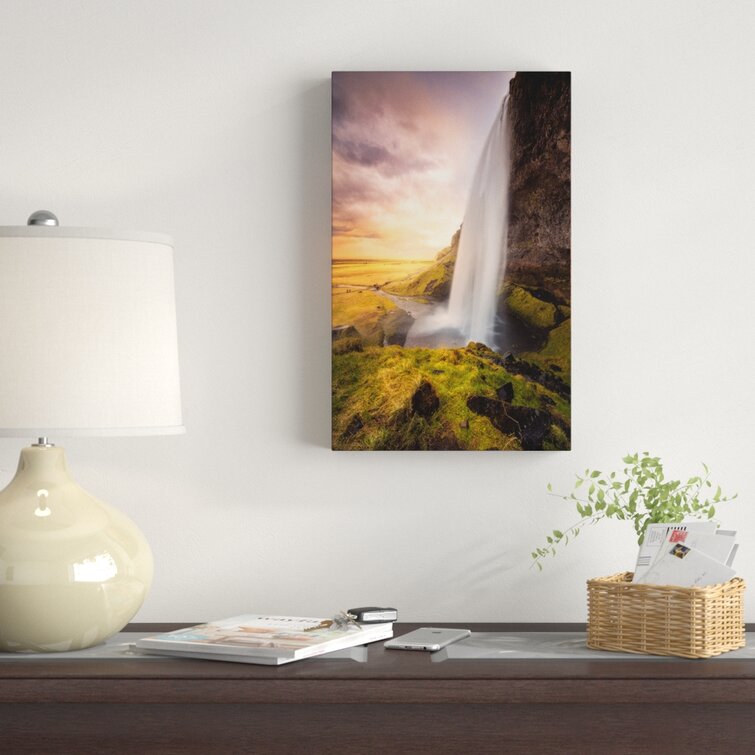 Bless international 'Waterfall Sunset' Photographic Print on Wrapped ...