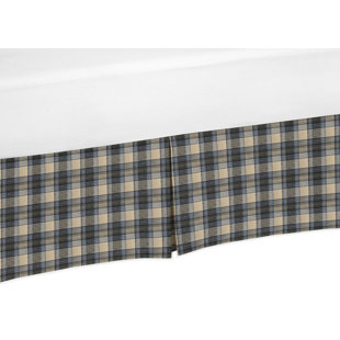 blue plaid crib bedding