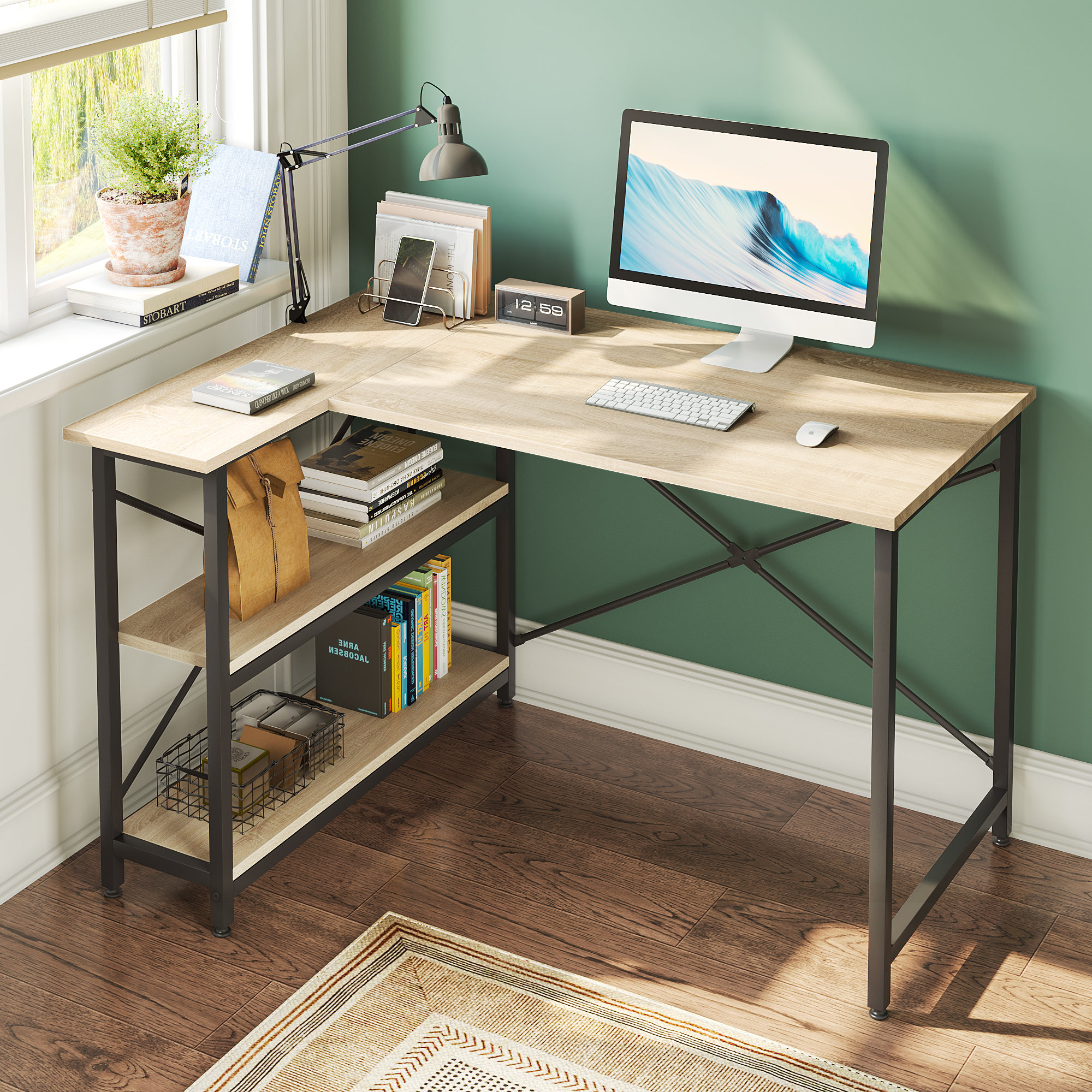 17 Stories Fortunato Reversible LShape Desk & Reviews Wayfair