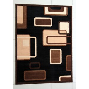 Shenton Black Area Rug