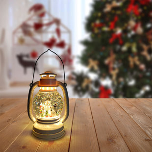 Special Gift for Festival Christmas Tree Christmas snow globes with spinning train Christmas Lighted Musical Snow Globes Christmas Snow Globe Lantern