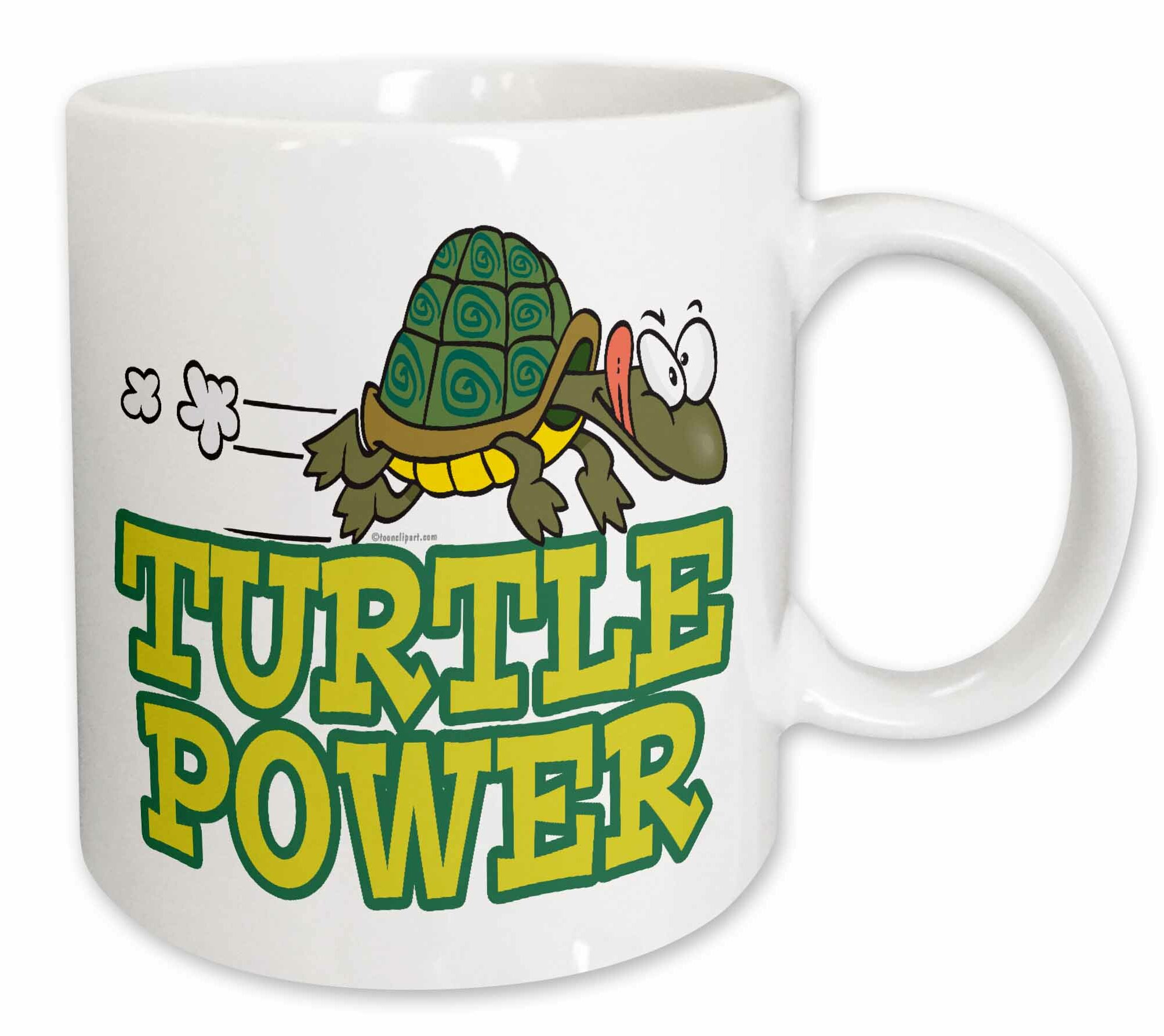 3dRose Turtles Cute Believer Design Ceramic Mug 15 oz White