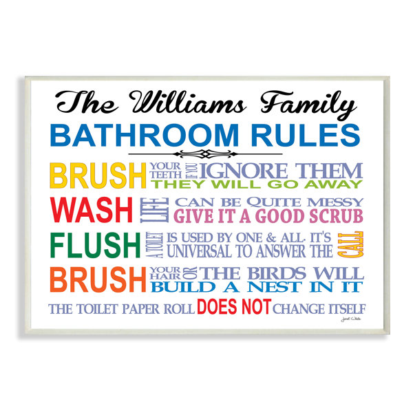 Bathroom Rules stupell industries personalized bathroom rules rainbowjanet Bathroom Rules stupell industries personalized bathroom rules rainbowjanet