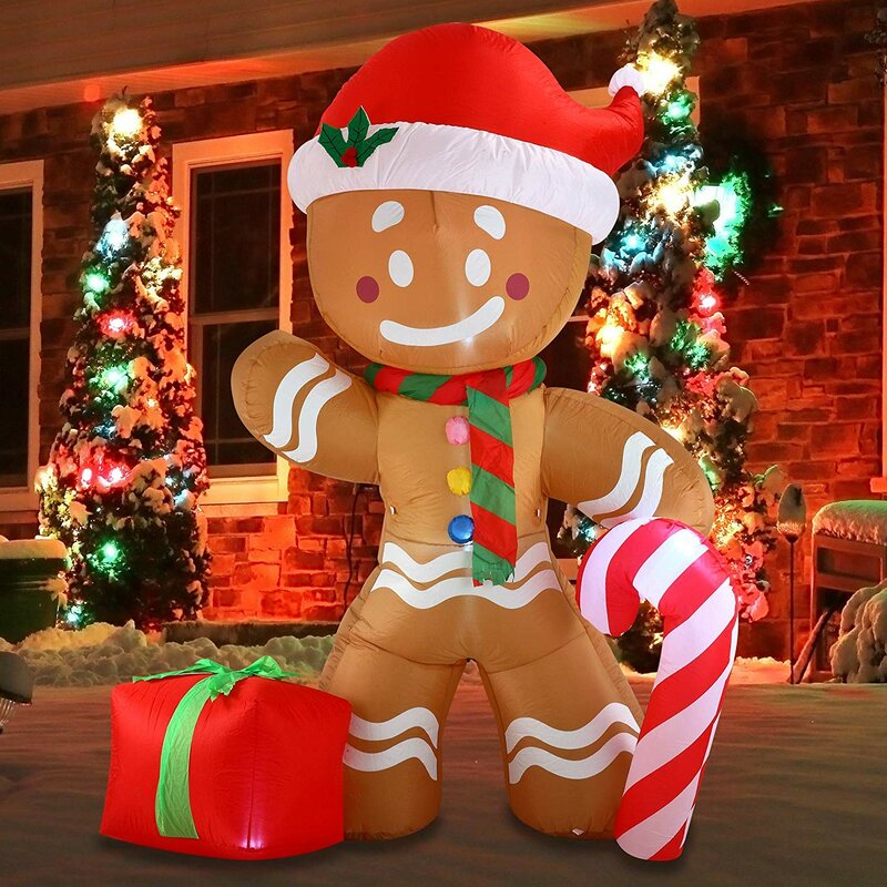 The Holiday Aisle® Christmas Gingerbread Man Inflatable & Reviews | Wayfair