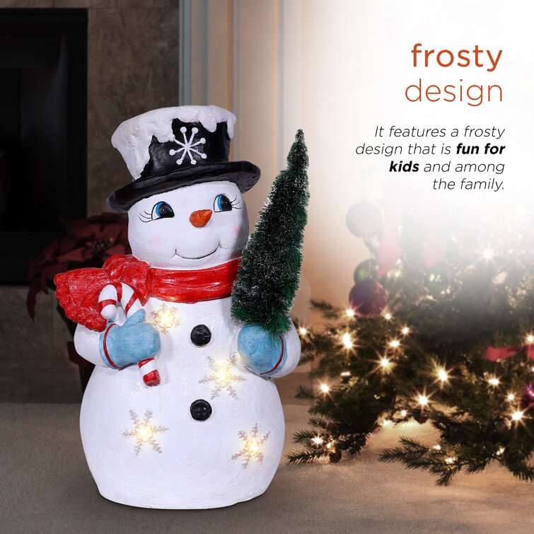Adorable Christmas Tree Snowman Ornament Kurt Adler Holding Holiday Gift Retired