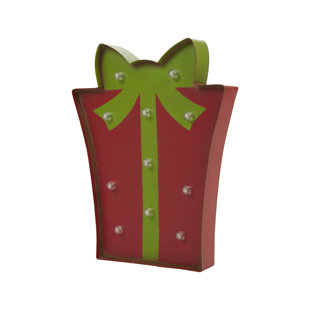 marquee led lighted gift box sign battery operated wall dcor - Lighted Christmas Gift Box Decorations marquee led lighted gift box sign battery operated wall dcor - Lighted Christmas Gift Box Decorations