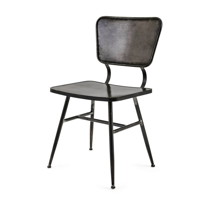 Williston Forge Jiron Metal Side Chair In Black And Bronze Reviews Wayfair