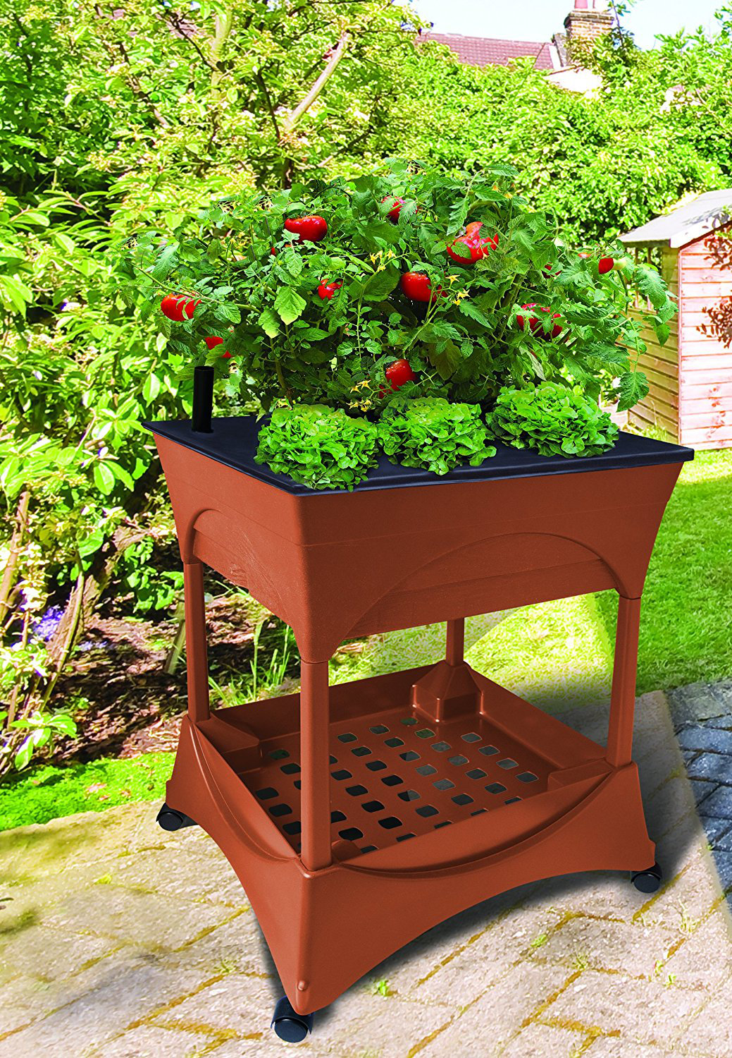 wayfair balcony planters on Emsco Group Self Watering Plastic Elevated Planter Wayfair