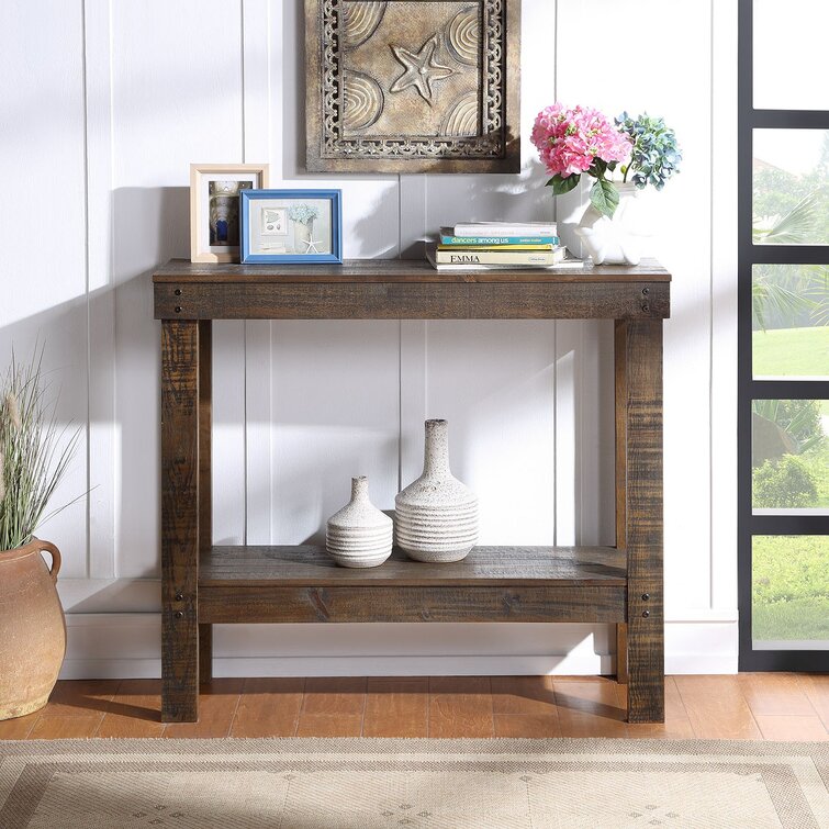 Millwood Pines Oliwia 39.8'' Solid Wood Console Table | Wayfair