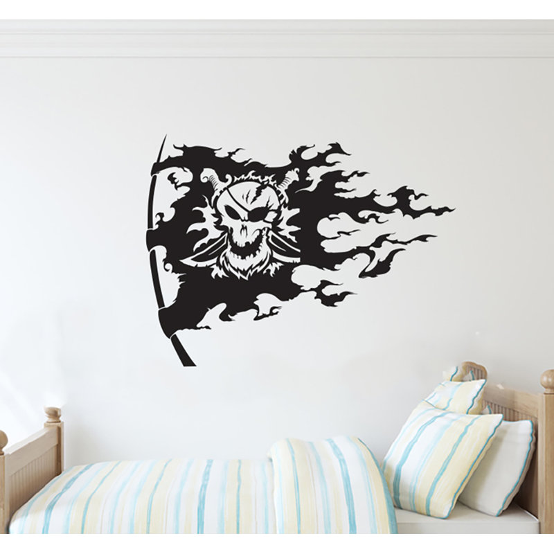 Jolly Roger Pirate Ship Wall Mural Wallpaper WS-42671