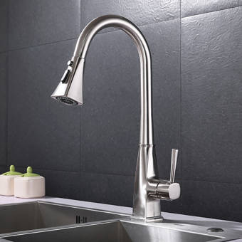 Liveditor Pull Down Single Handle Kitchen Bathroom Faucet Wayfair Single Handle Kitchen Bathroom Faucet