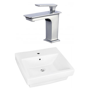 Go to store & view more images Royal Purple Bath Kitchen Ceramic Rectangular Bathroom Sink with Faucet and Overflow