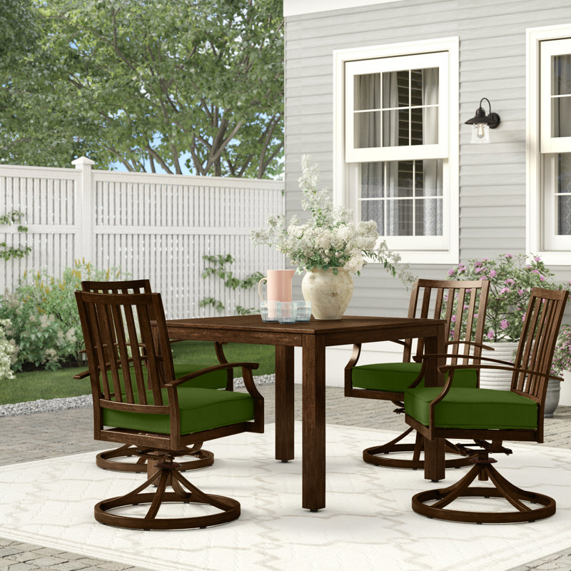 Birch Lane Higden Bridgeport 5 Piece Dining Set With Cushions Wayfair
