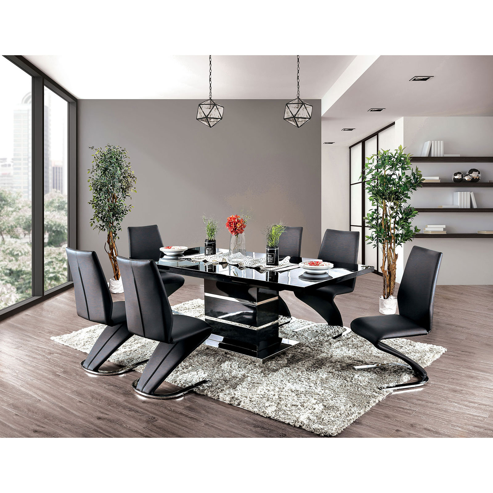 Orren Ellis Mattison Merle 7 Piece Extendable Dining Set Wayfair