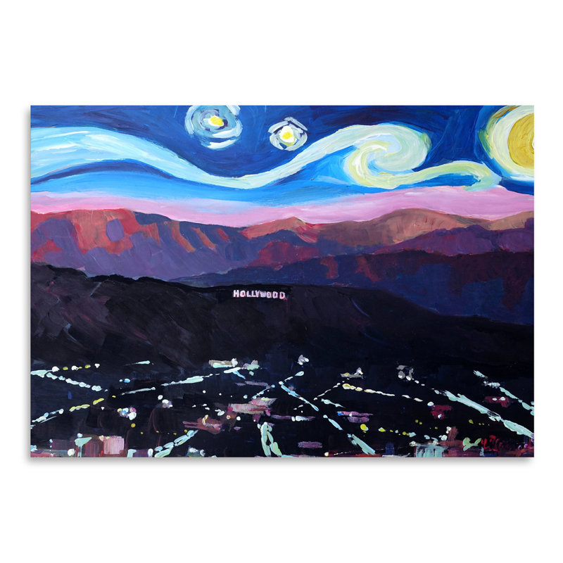 East Urban Home Starry Night In Hollywood Van Gogh Inspirations
