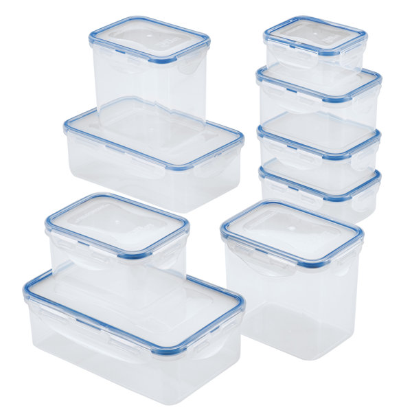 Lock & Lock Set of 2 Square Glass Storage Containers Oven Tableware Dish Micro 