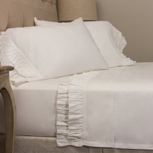 Double Ruffled 200 Thread Count 100% Cotton Sheet Set