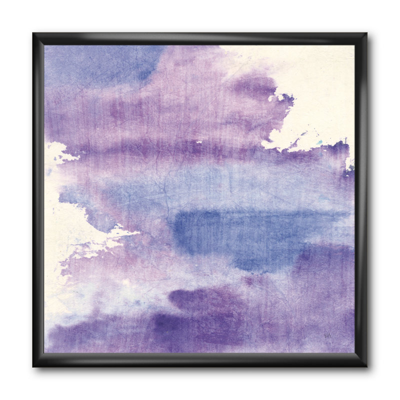 East Urban Home Watercolor Purple Haze I Picture Frame Print On Canvas Wayfair