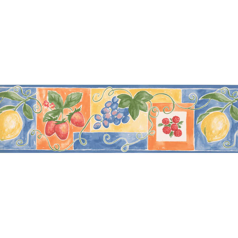 York Wallcoverings Retro Design 15 L X 7 W Grapes Strawberry