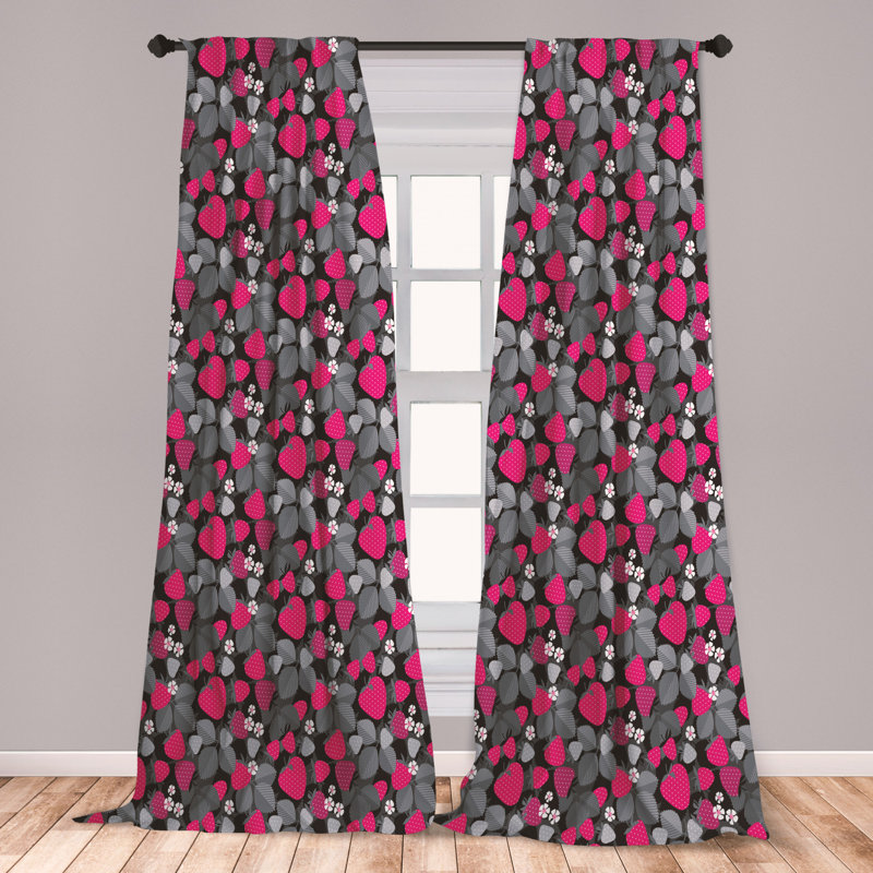 East Urban Home Fruit Art Floral Room Darkening Rod Pocket Curtain Panels Wayfair