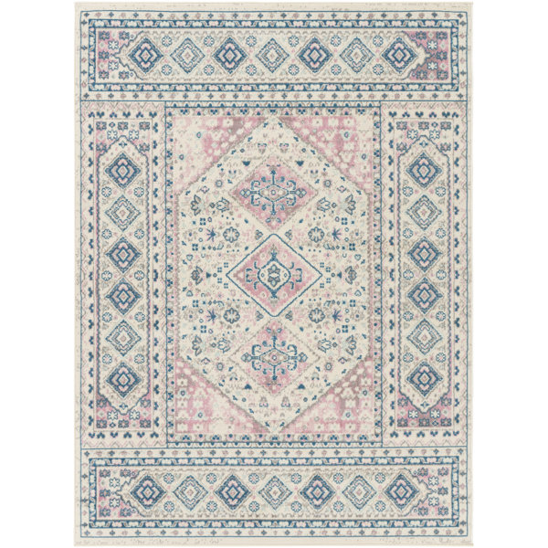 Bloomsbury Market Angeliina Power Loom Pale Pink Pale Blue Rug Reviews Wayfair