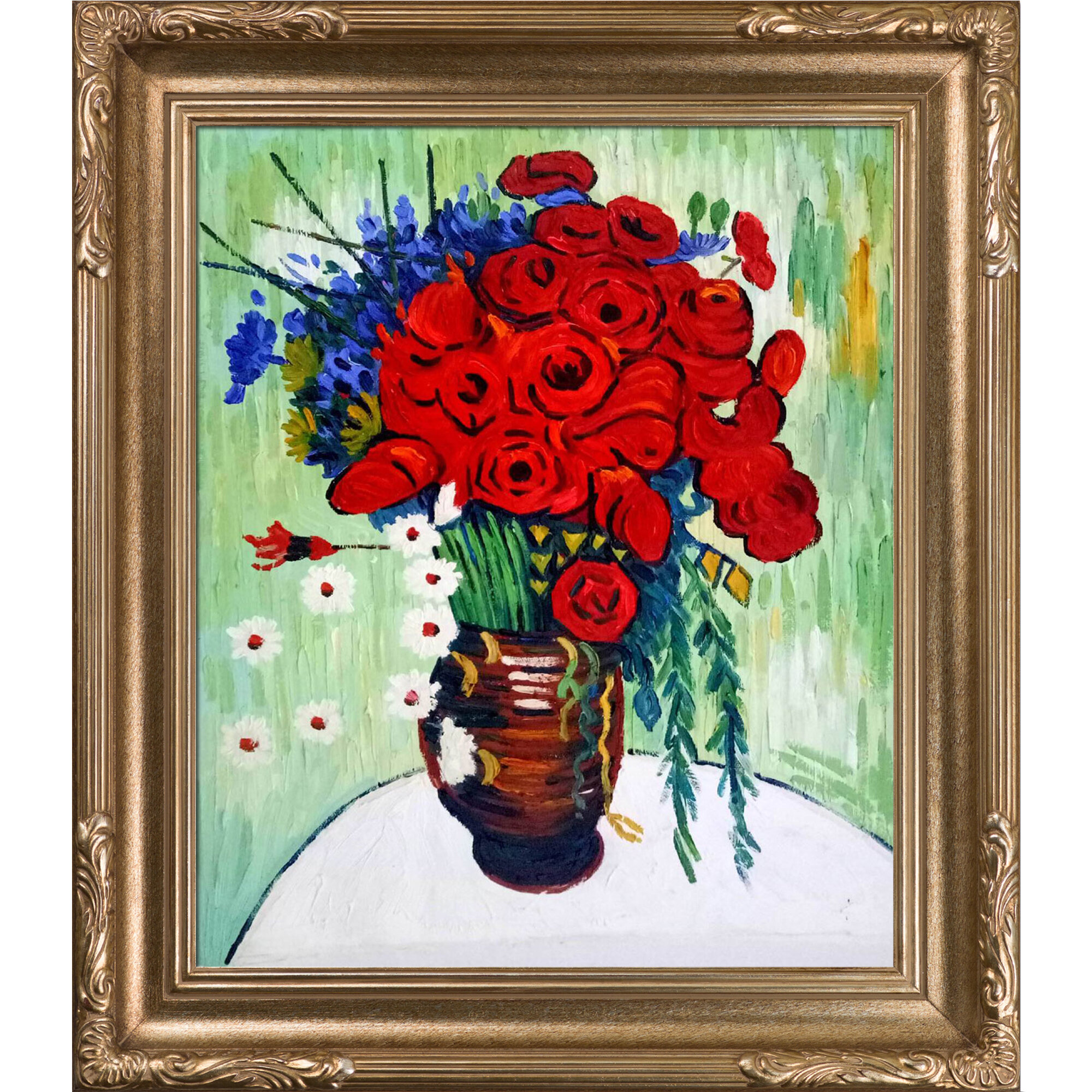 Tori Home Vase With Daisies And Poppies By Vincent Van Gogh