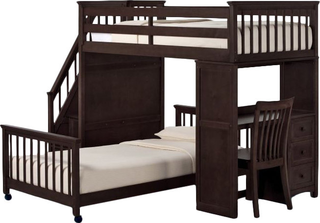 Harriet Bee Javin Twin Stair L Shaped Bunk Bed With Drawers Wayfair