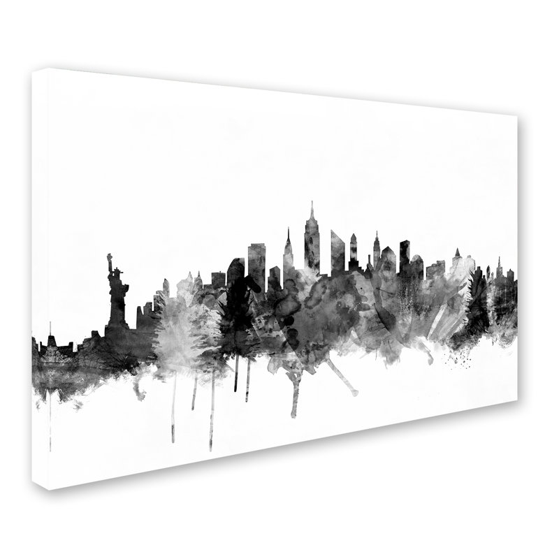 Ivy Bronx New York City Skyline Graphic Art On Wrapped Canvas