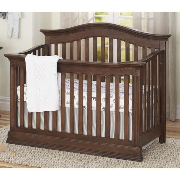 brown wood crib