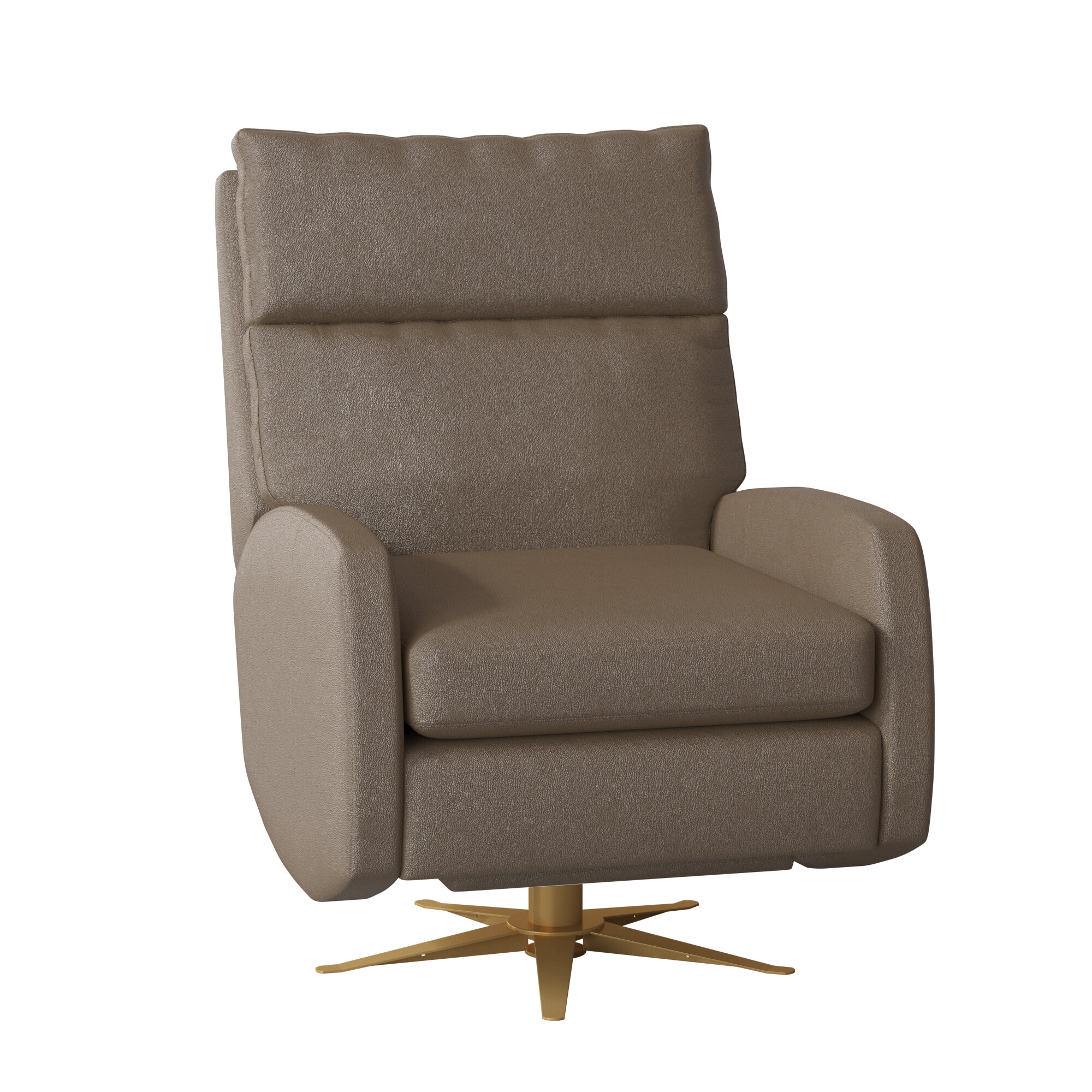 aspire genuine leather swivel recliner