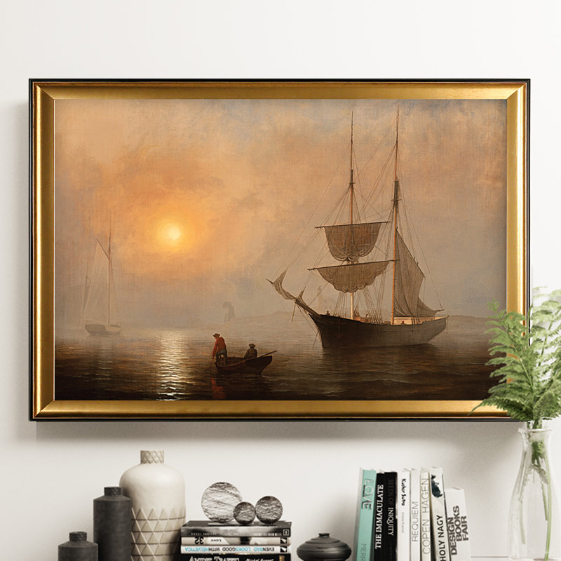Longshore Tides Ship In Fog And Gloucester Harbor Acrylic