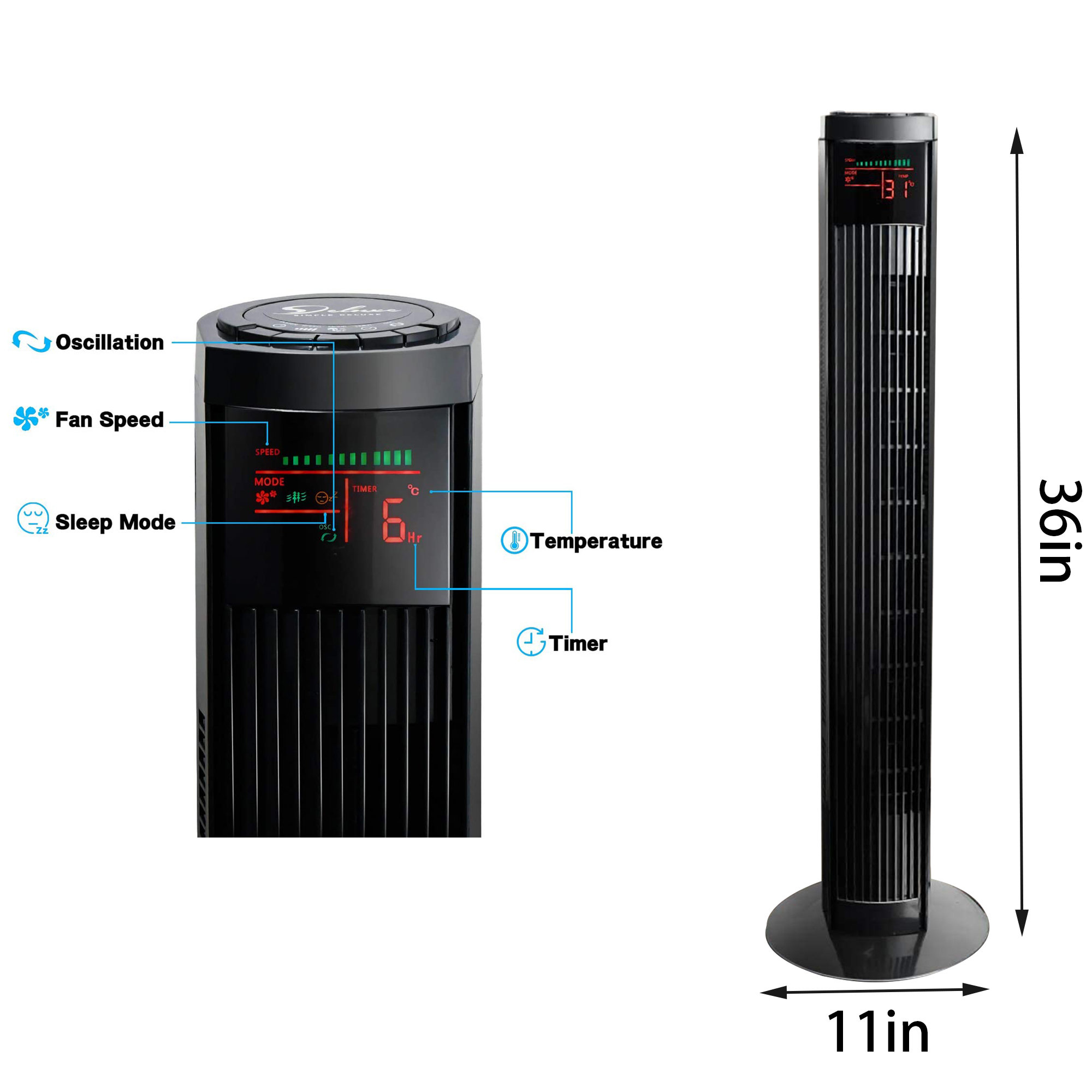 Ochine 36'' Oscillating Fan | Wayfair