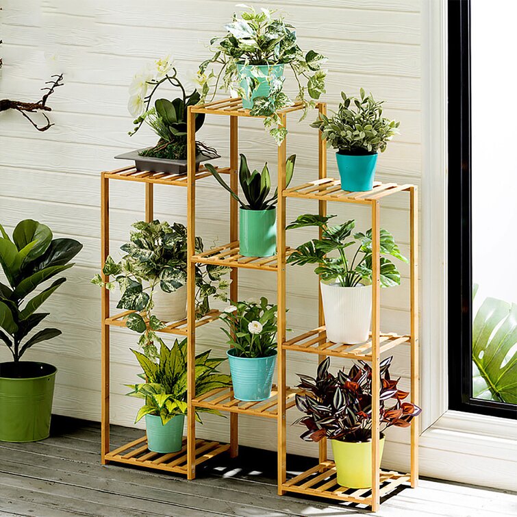 Details about   5-Tier Multi-Purpose Curved Display Shelf Bonsai Flower Plant Stand Rack 1 Pair 