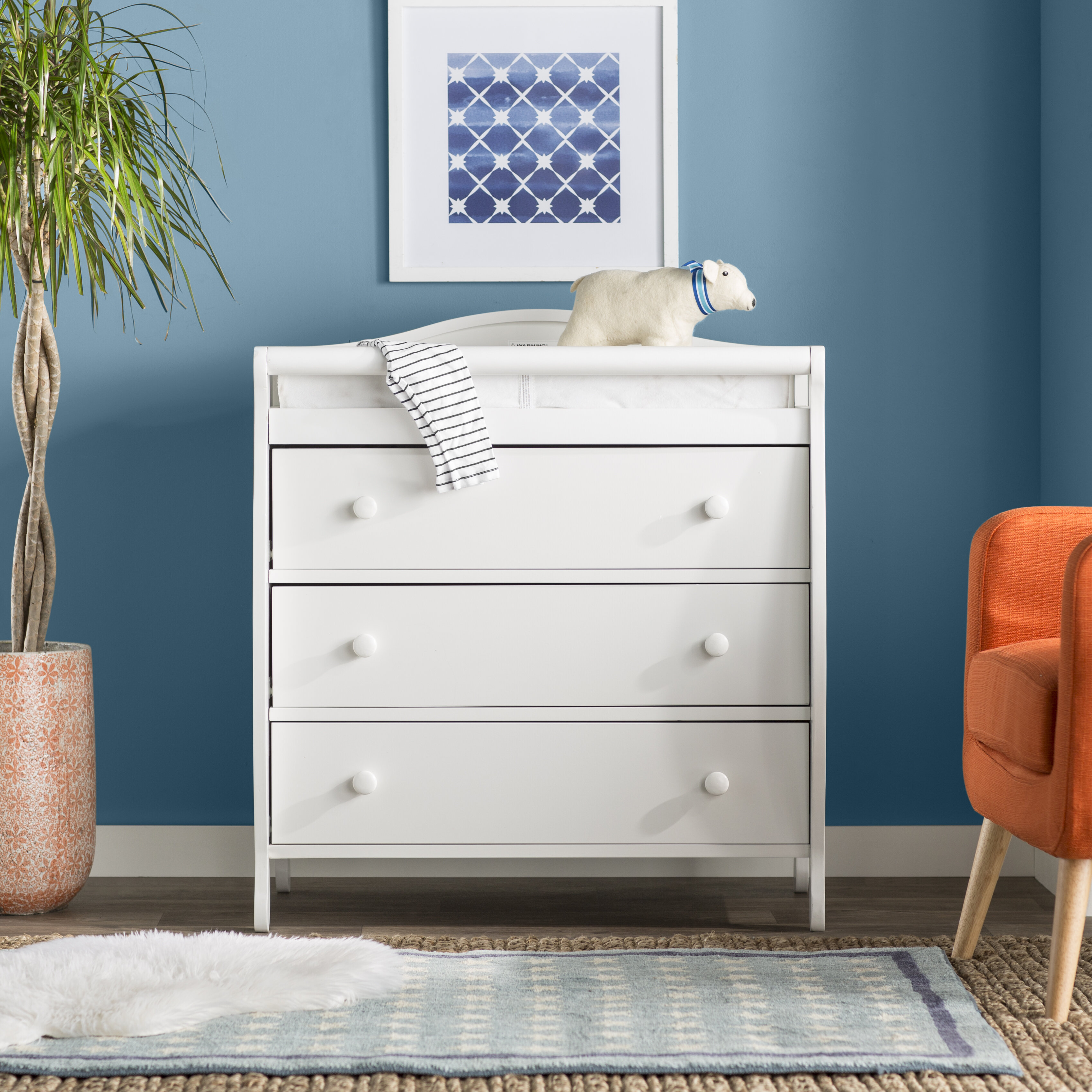 solid wood dresser changing table combo